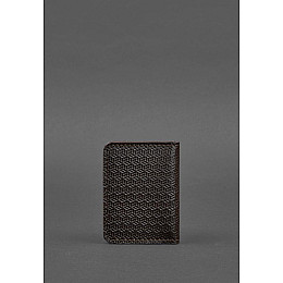 Мужская кожаная обложка для ID-паспорта и водительских прав 4.0 карбон коричневая BlankNote