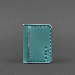 Кожаная обложка для ID-паспорта и водительских прав 4.0 бирюзовая BlankNote
