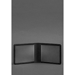 Кожаная обложка для удостоверения с гербом черная BlankNote