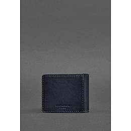 Кожаная обложка для удостоверения с гербом темно-синяя BlankNote