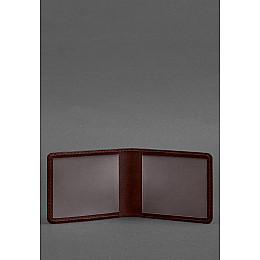 Кожаная обложка для удостоверения с гербом бордовая BlankNote