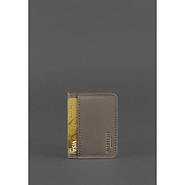 Кожаная обложка для ID-паспорта и водительских прав 4.1 темно-бежевая с гербом BlankNote