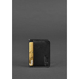 Кожаная обложка для ID-паспорта и водительских прав 4.1 черная с гербом BlankNote