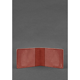 Кожаная обложка для удостоверения участника боевых действий (УБД) красная BlankNote