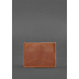 Кожаная обложка для удостоверения участника боевых действий (УБД) светло-коричневая Crazy Horse BlankNote