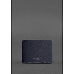 Кожаная обложка для удостоверения участника боевых действий (УБД) темно-синяя BlankNote