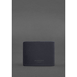 Кожаная обложка для удостоверения участника боевых действий (УБД) темно-синяя Crazy Horse BlankNote