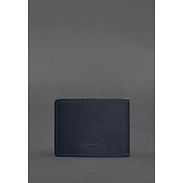 Универсальная кожаная обложка для удостоверения темно-синяя BlankNote