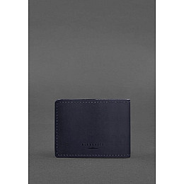 Универсальная кожаная обложка для удостоверения темно-синяя Crazy Horse BlankNote