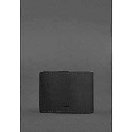 Универсальная кожаная обложка для удостоверения черная Crazy Horse BlankNote