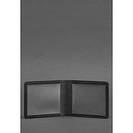 Кожаная обложка для удостоверения с гербом черный Crazy Horse BlankNote