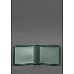 Кожаная обложка для удостоверения с гербом зеленый Crazy Horse BlankNote