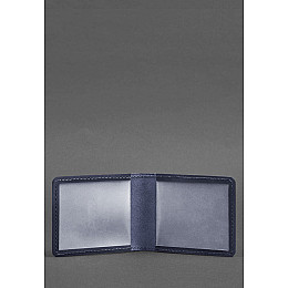 Кожаная обложка для удостоверения с гербом синий Crazy Horse BlankNote