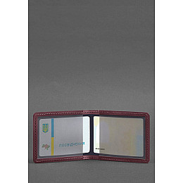 Кожаная обложка для удостоверения с гербом, бордовый Crazy Horse BlankNote