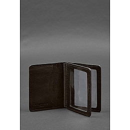 Кожаная обложка для водительского удостоверения ID и пластиковых карт 2.0 коричневая BlankNote