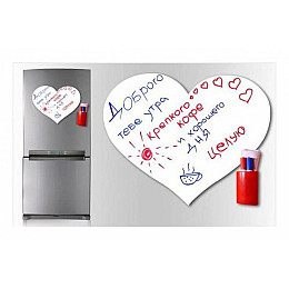 Магнітна дошка для крейди Big Love Magnetic Board 48 х 43 см Білий (NJd98)