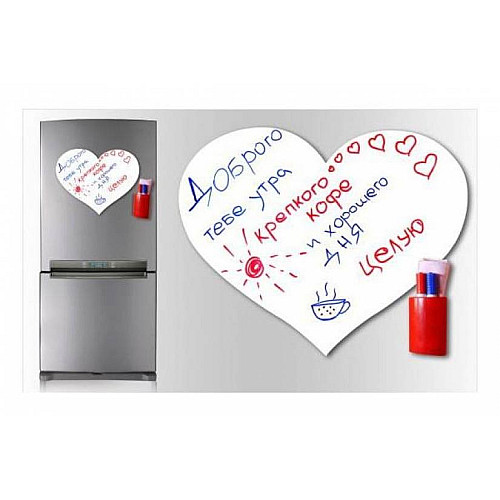 Магнітна дошка для крейди Big Love Magnetic Board 48 х 43 см Білий (NJd98)