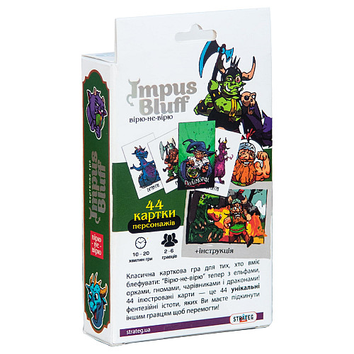 Карточная игра Strateg Impus Bluff на украинском языке (30761)