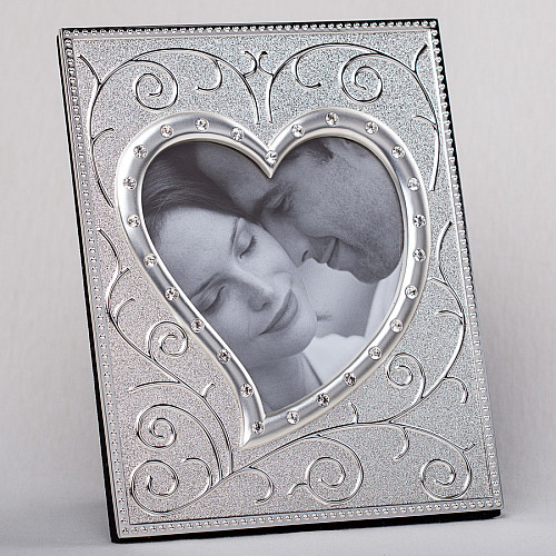 Декоративна фоторамка "Серце в алмазах" 17*21 см Angel Gifts SK15486
