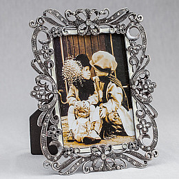 Декоративна фоторамка «Діамантові стрічки» 14*17 см Angel Gifts SK15582