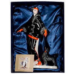 Фарфоровая Статуэтка Дама с пуделем Pavone AL32012