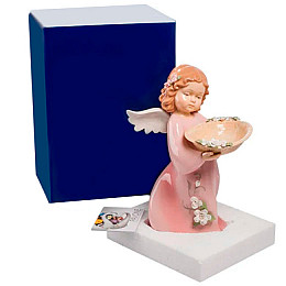 Фарфоровая Статуэтка Ангелочек в розовом Pavone AL32065