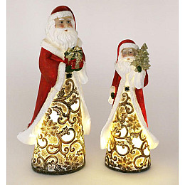 Статуэтка Santa с подарком 25.5 см с LED-подсветкой Bona DP42599