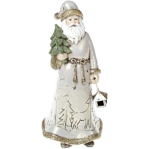 Статуетка Santa із ялинкою 22 см, шампань Bona DP43009