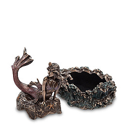 Статуетка Русалка з черепашкою скринька 15 см Veronese AL45273