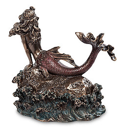 Статуетка Русалка з черепашкою скринька 15 см Veronese AL45273