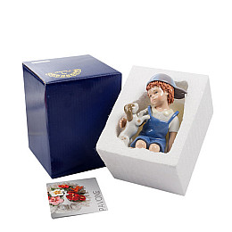 Статуетка Хлопчик із собачкою 12 см Pavone AL45788