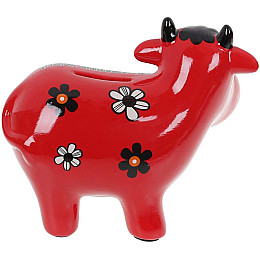 Копилка керамическая Коровка На заветные мечты 14х17см красная Bona DP73597