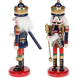 Статуэтка новогодняя Щелкунчик 20см, красный с синим Bona DP73645