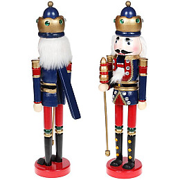 Статуэтка новогодняя Щелкунчик 38см, синий с красным Bona DP73648