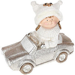 Фигура ceramic Девочка в серебристой машине 45 см Bona DP42291