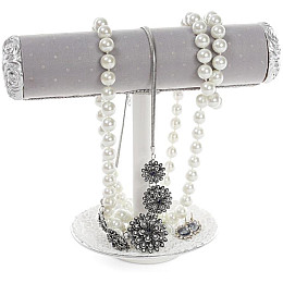 Біжутерниця підставка для прикрас Gladys Grey 13х13х19.5 см підвіска з блюдцем Bona DP42466