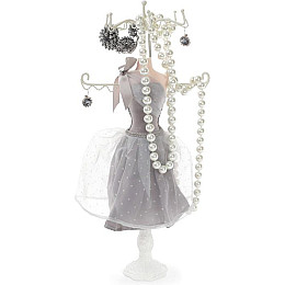 Біжутерниця підставка для прикрас Сіре плаття 17.5х12.5х40.5 см підвіска Bona DP42473