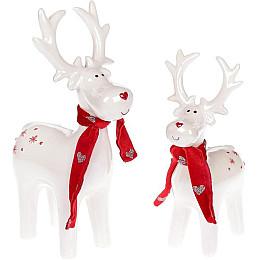 Фігурка ceramic декоративна Олень у червоному шарфі 168 см Bona DP42899