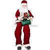 Фигура Santa с изумрудным мешком 80 см сидячий Bona DP43003