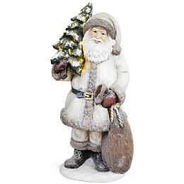 Фігура декоративна Santa із ялинкою 80 см сірий Bona DP43085
