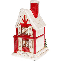 Новогодний декор Кирпичный домик с LED подсветкой керамика Bona DP43191