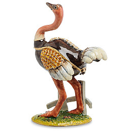 Шкатулка для бижутерии Страус 12 см Lefard AL46168