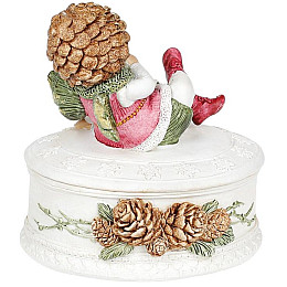 Декоративна шкатулка Малюк Ельф 11.3х10.6х11.9см полістоун Bona DP69139