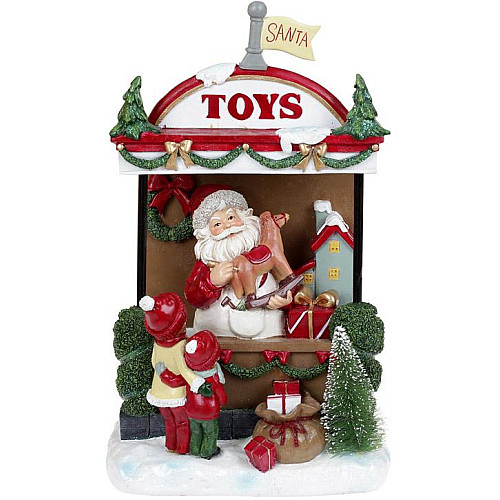 Композиция новогодняя Santaapos Toy Store с LED подсветкой полистоун Bona DP69431