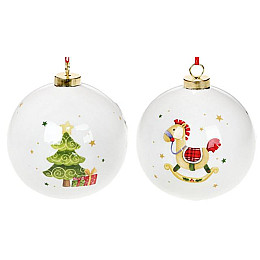 Набор шаров Happy New Year 10х10х11.5см 4 штуки Bona DP69463