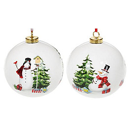 Набор шаров Снеговики 10х10х11.5см 4 штуки Bona DP69464