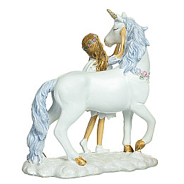 Фигурка Девочка и Единорог Lefard AL84533 Белый