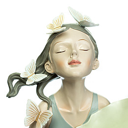 Фигурка Девушка Girl in gray 32х20х13 см Lefard AL97900 Белый