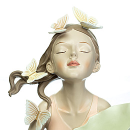 Фигурка Girl in coral 31х21х16 см Lefard AL97901 Белый