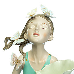 Фигурка Girl in green 32х20х13 см Lefard AL97902 Белый